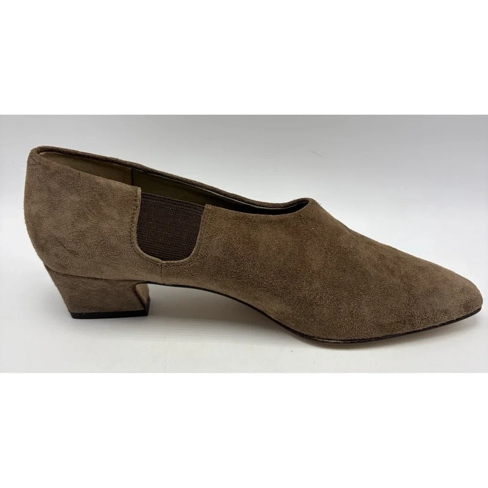 Vintage Bloomingdales Suede Pumps Womens 7.5 N Shoes Italy Office Career Neutral